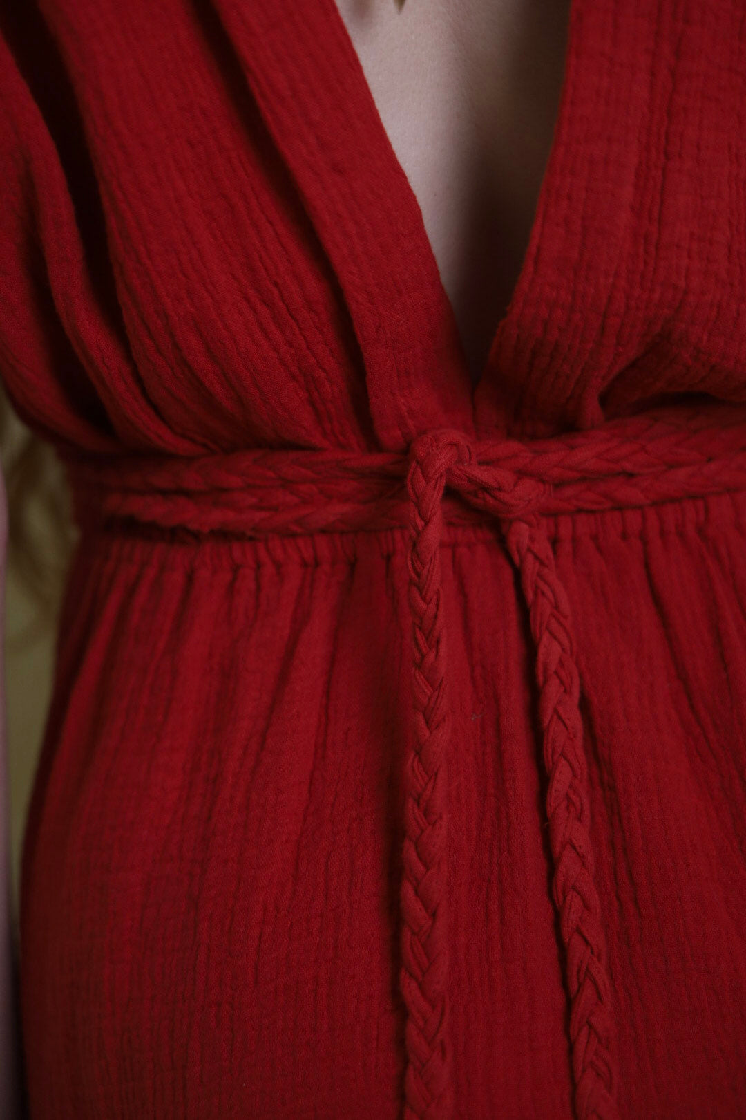 Quedesha Kaftan - Organic Cotton Red