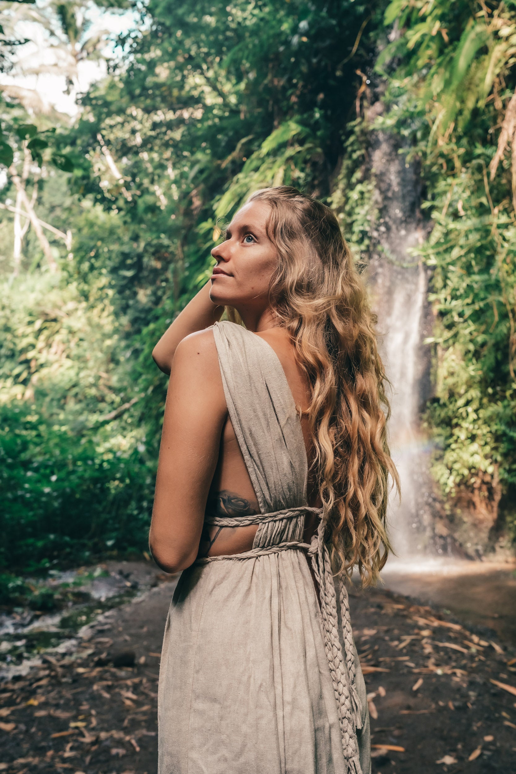 Inanna Dress – Raw Silk Sand image 7