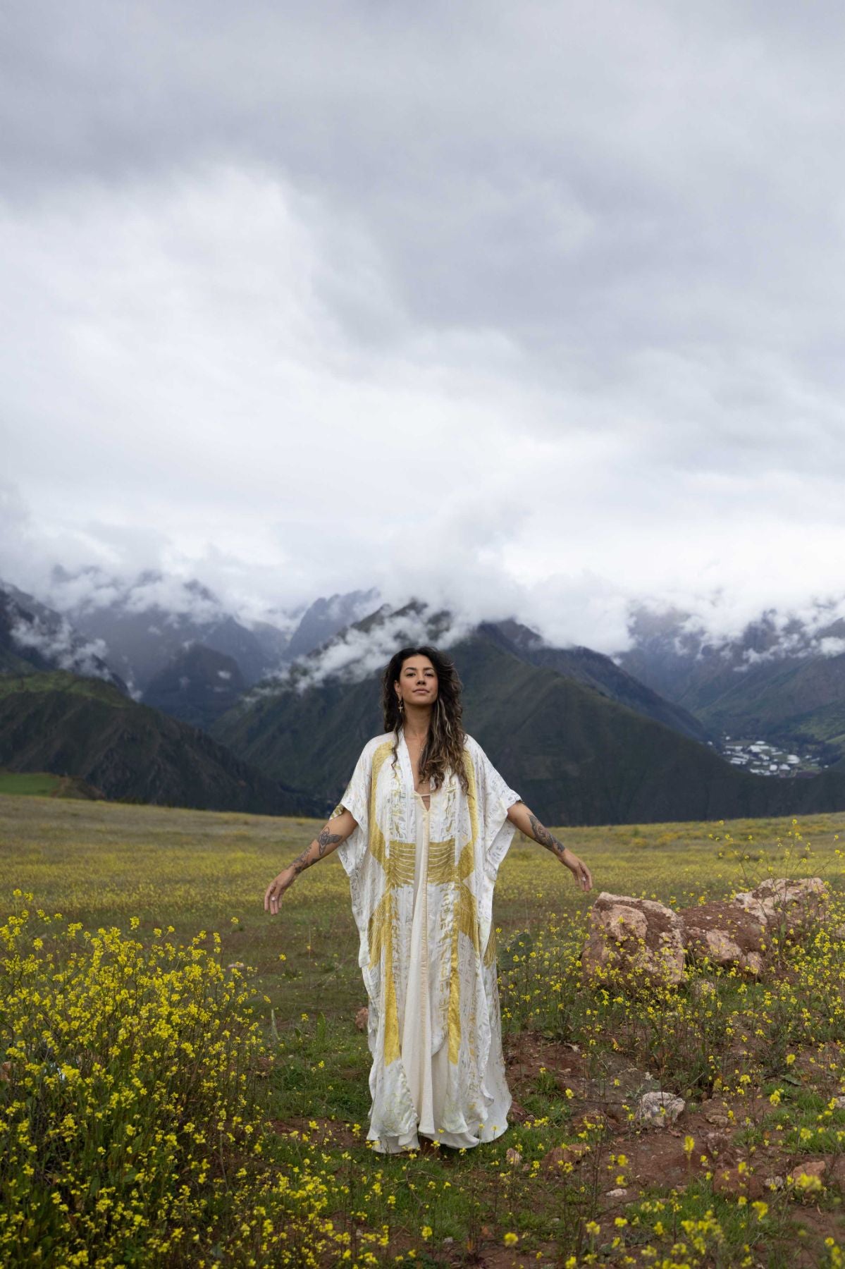 PRE ORDER – Ankh Codes White - Silk Kimono image 6