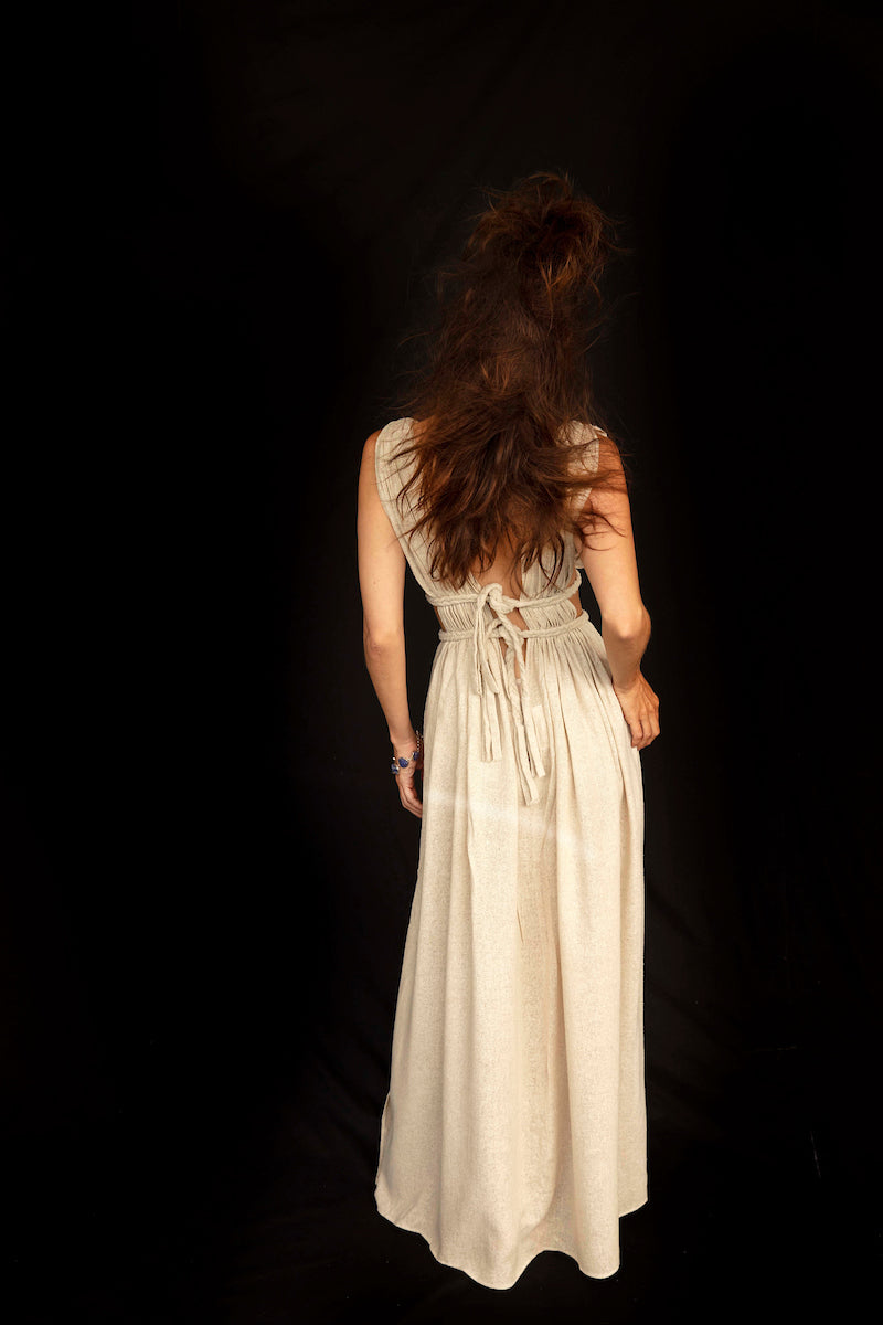 Inanna Dress – Raw Silk Sand image 10