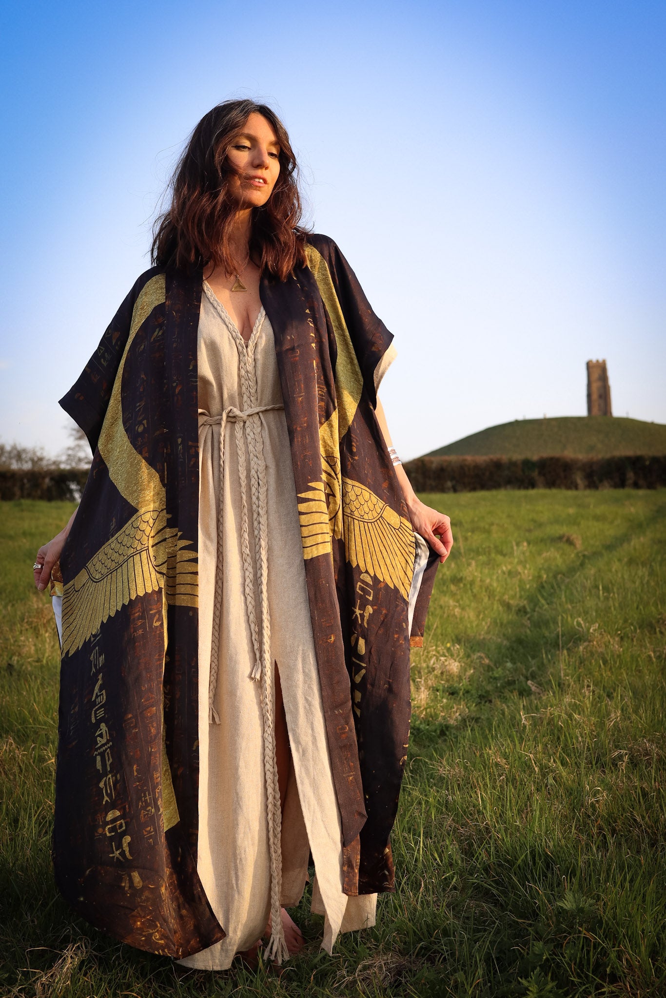 Ankh Codes Black - Silk Kimono image 3