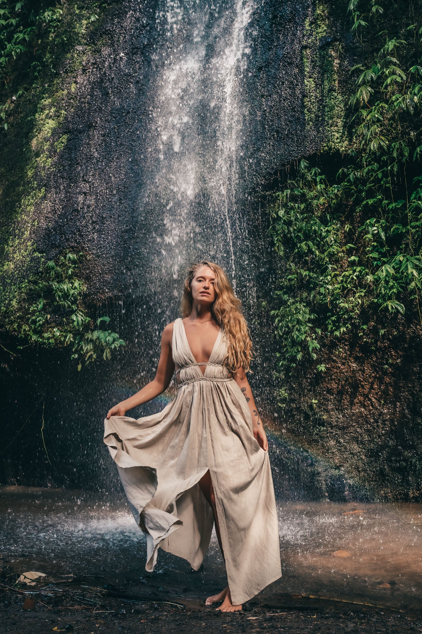 Inanna Dress – Raw Silk Sand image 5