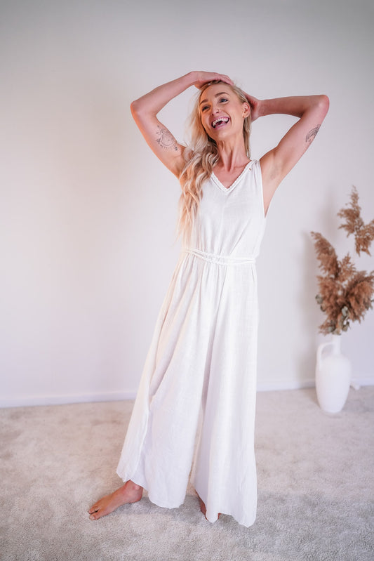 Joysuit White - Cotton Gauze image 0