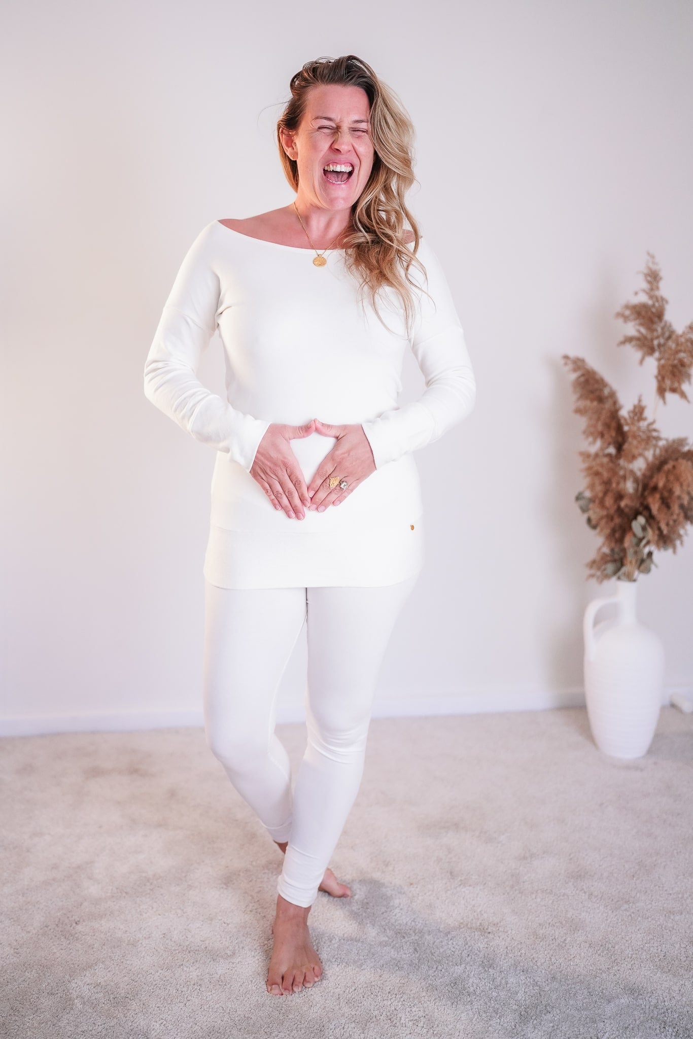 Lotus Leggings White - Bamboo image 3