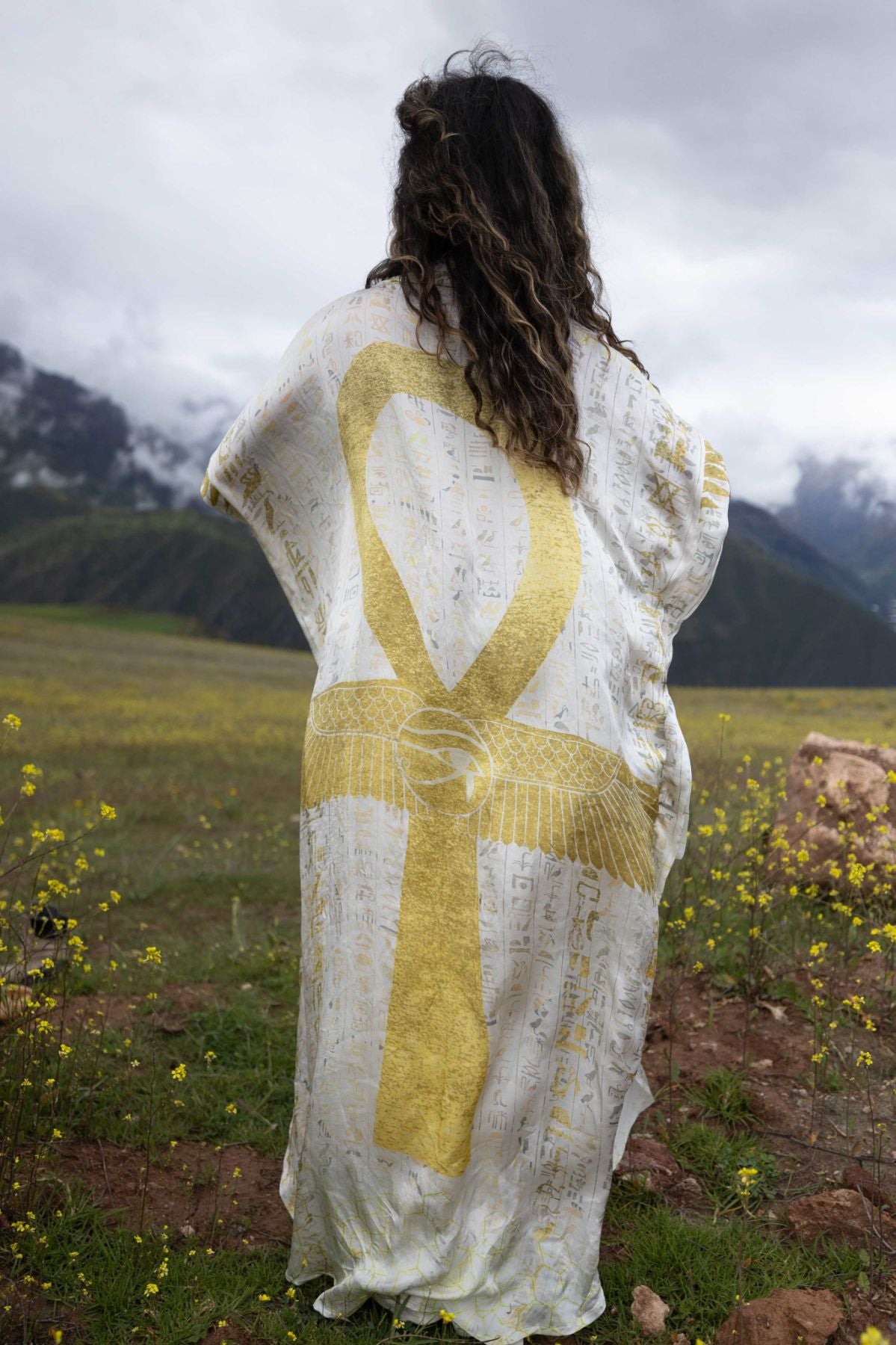 PRE ORDER – Ankh Codes White - Silk Kimono image 10