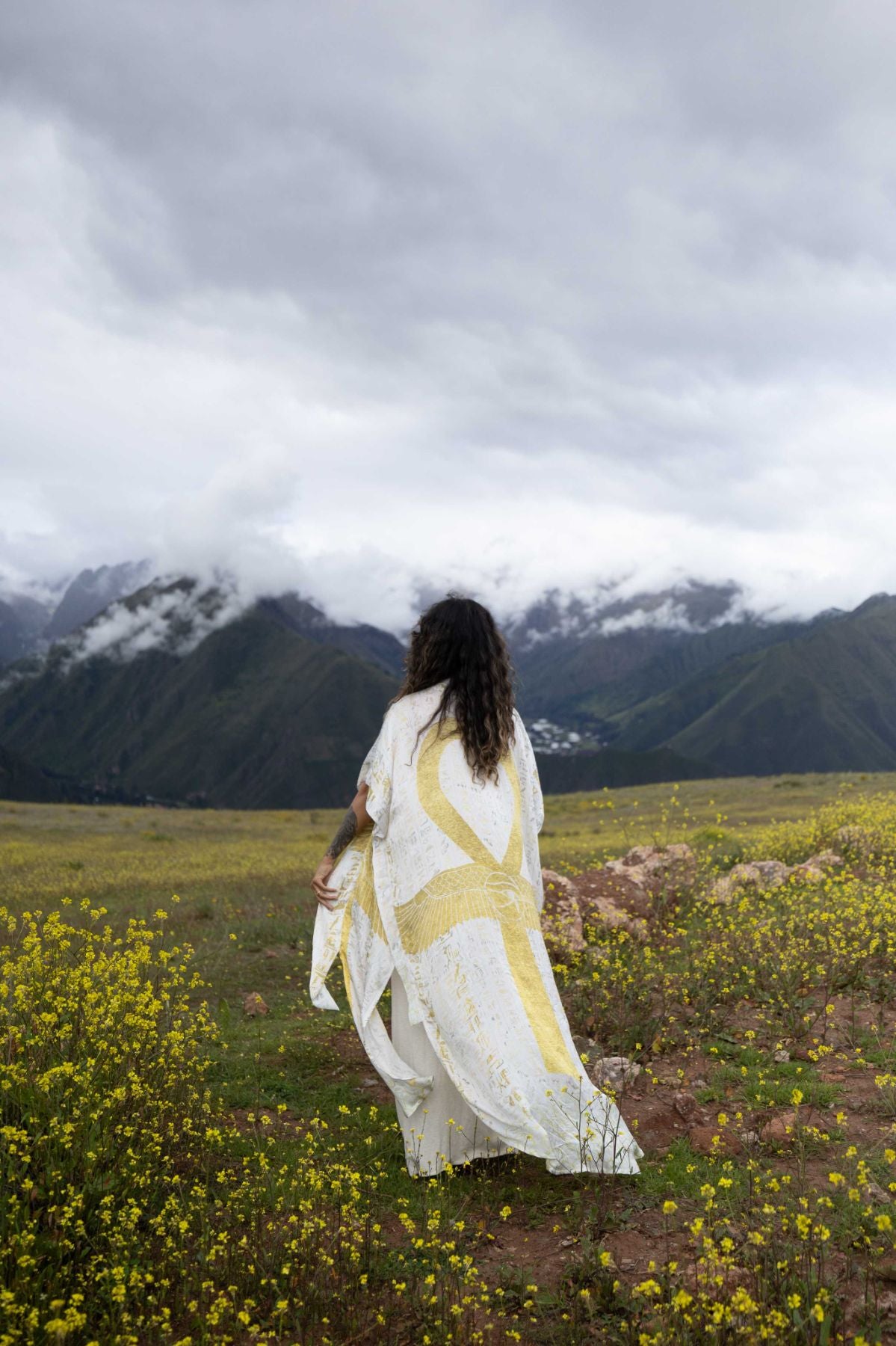 PRE ORDER – Ankh Codes White - Silk Kimono image 9