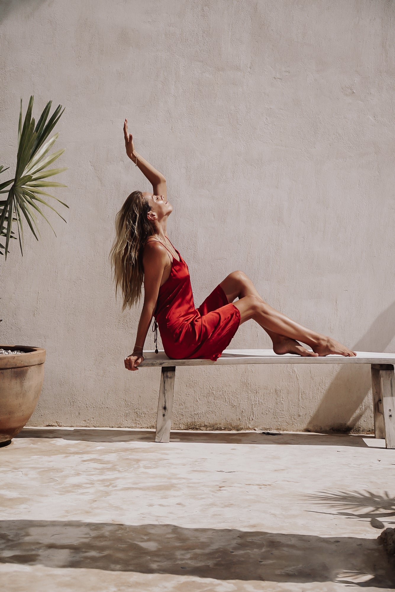 Elegance Ruby Red - Silk Dress image 1