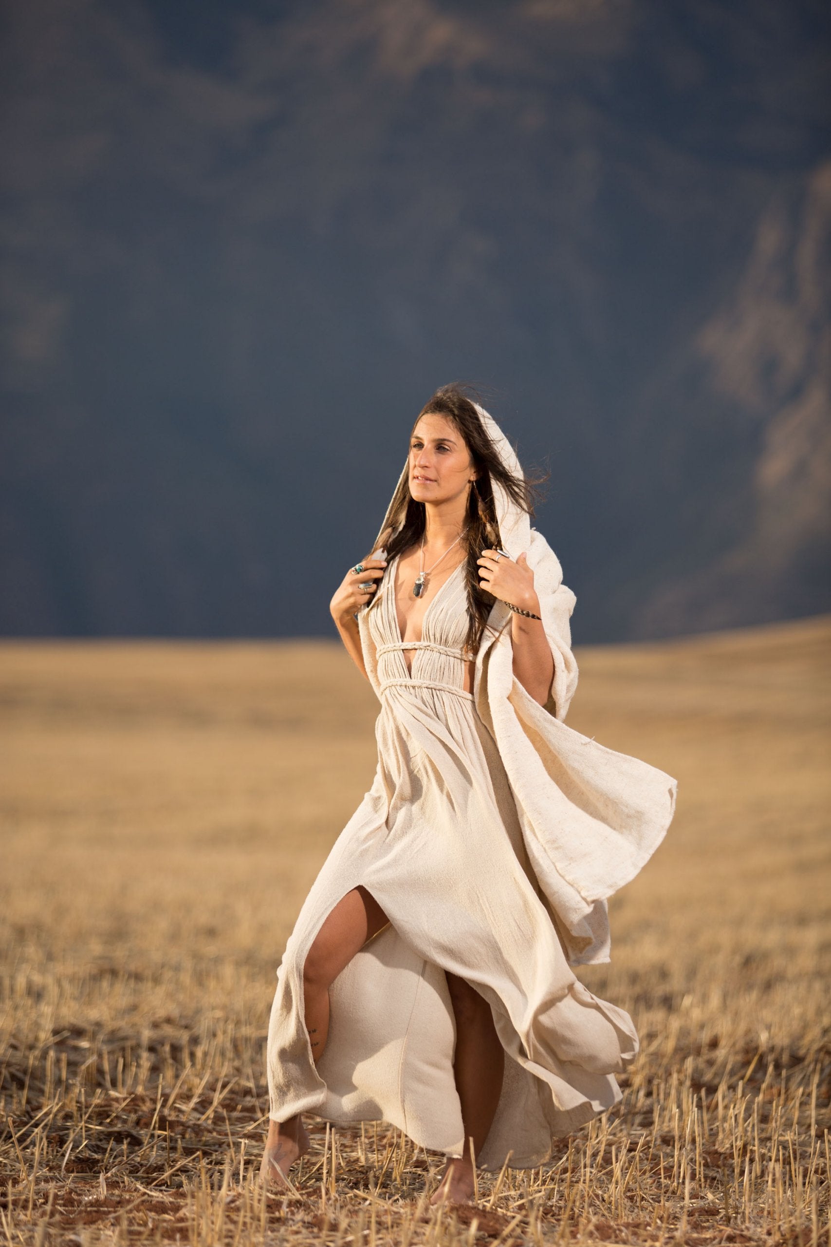 Inanna Dress – Raw Silk Sand image 13