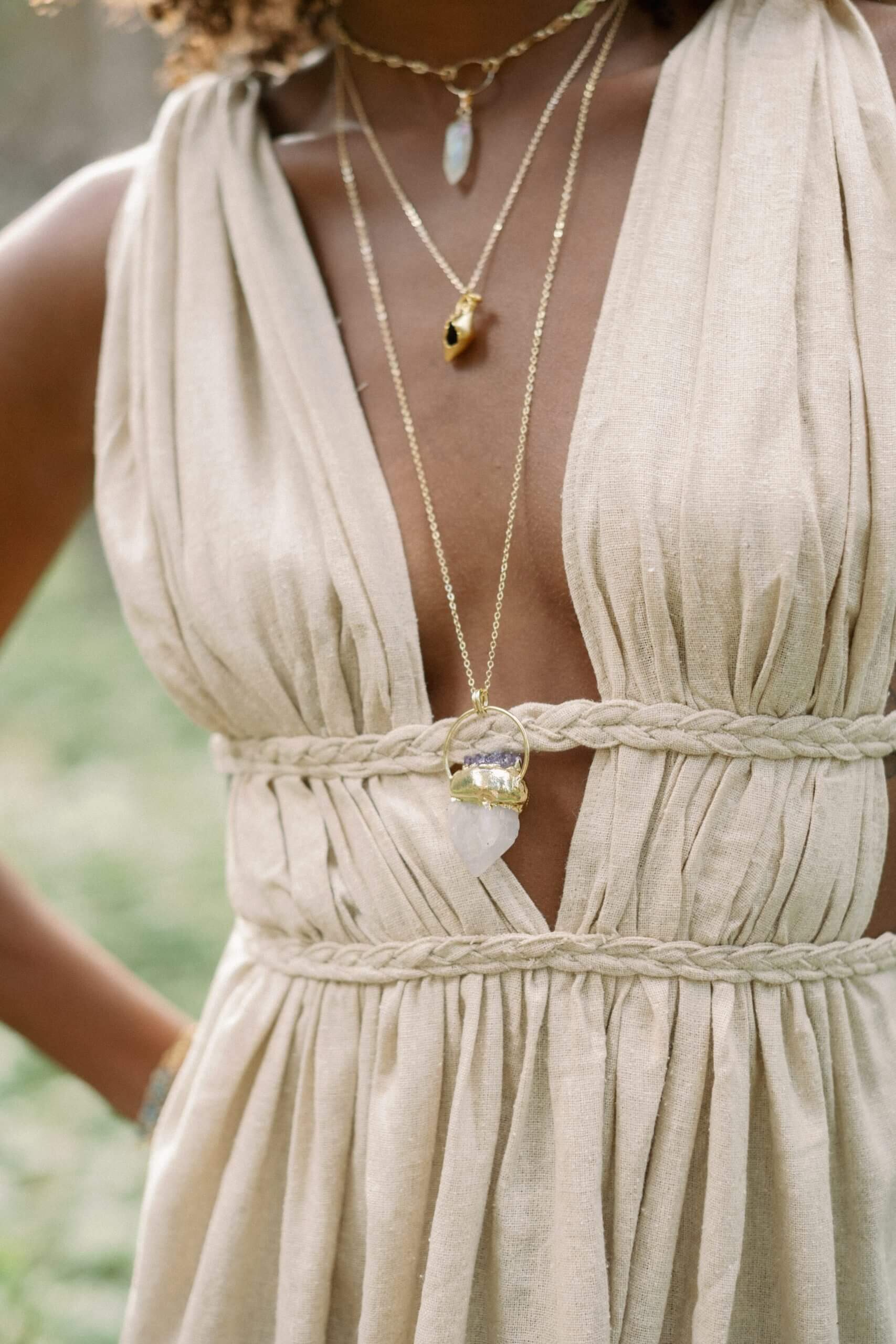 Inanna Dress – Raw Silk Sand image 4