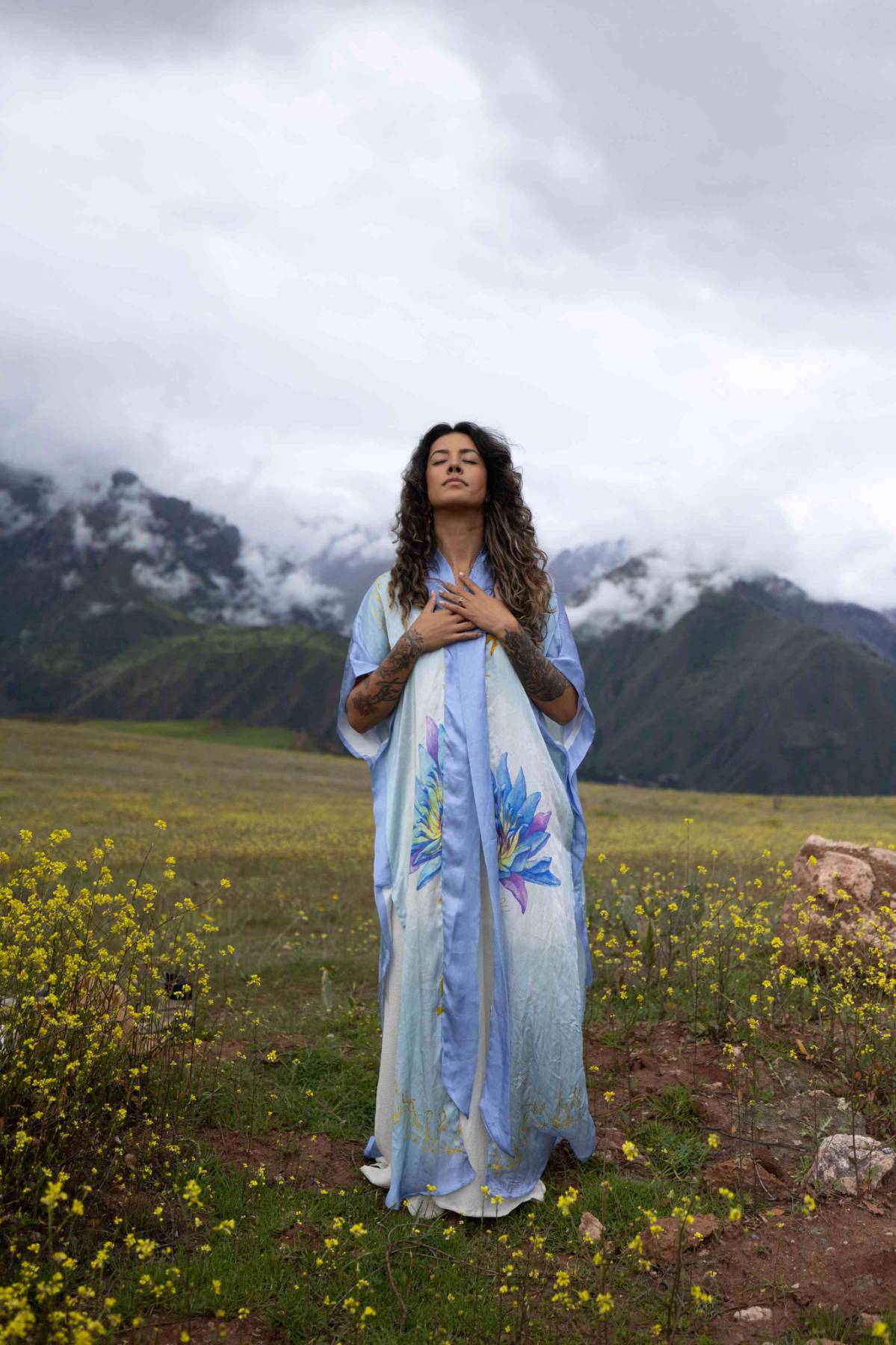 PRE ORDER – Blue Lotus Priestess - Silk Kimono image 10