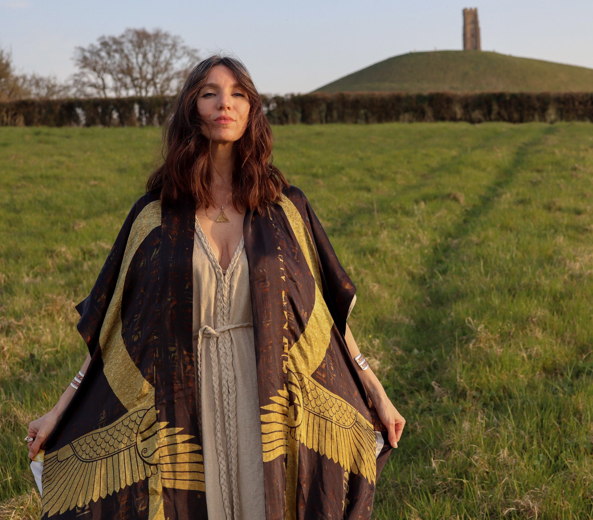 Ankh Codes Black - Silk Kimono image 4