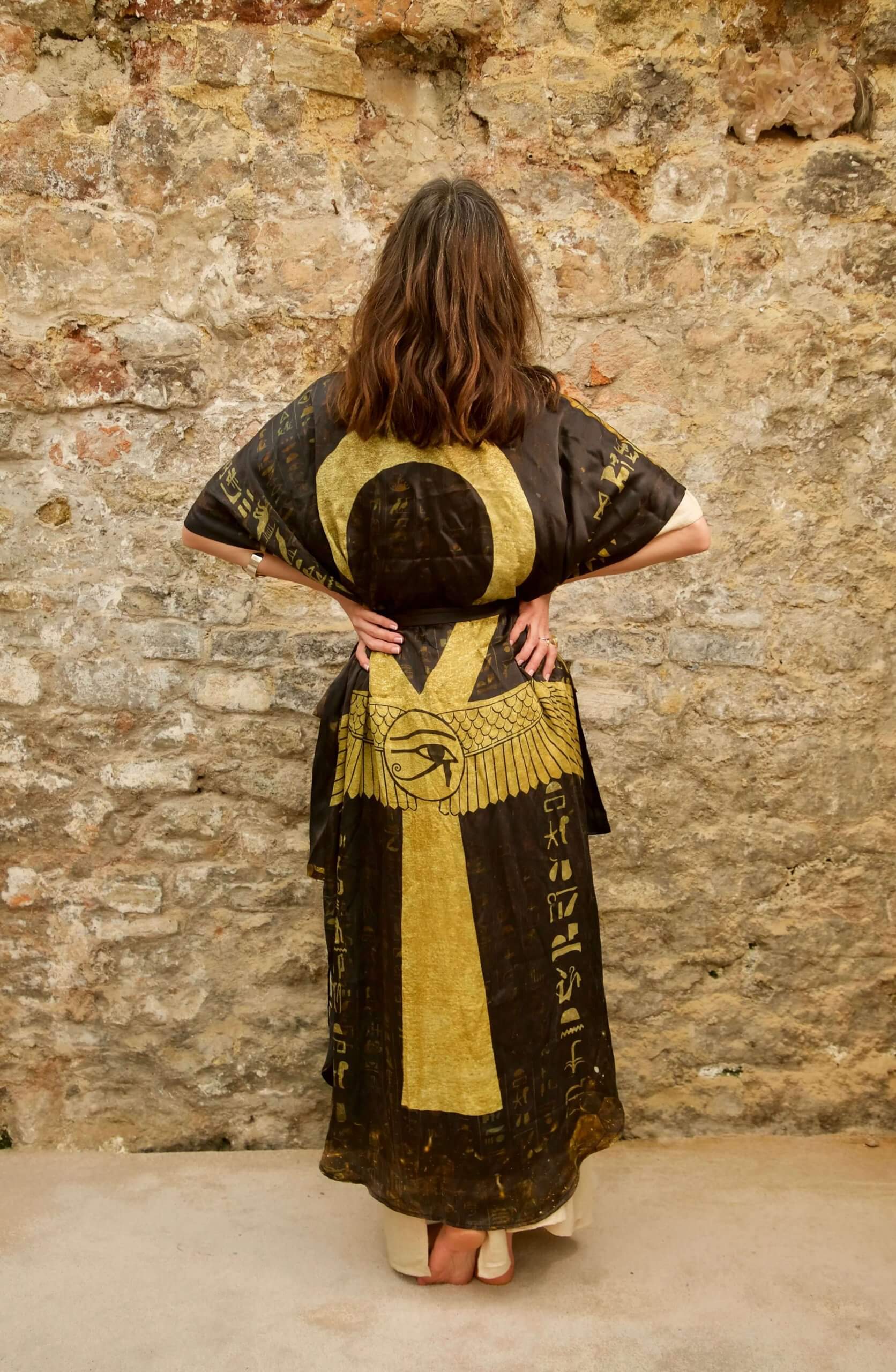 Ankh Codes Black - Silk Kimono image 12