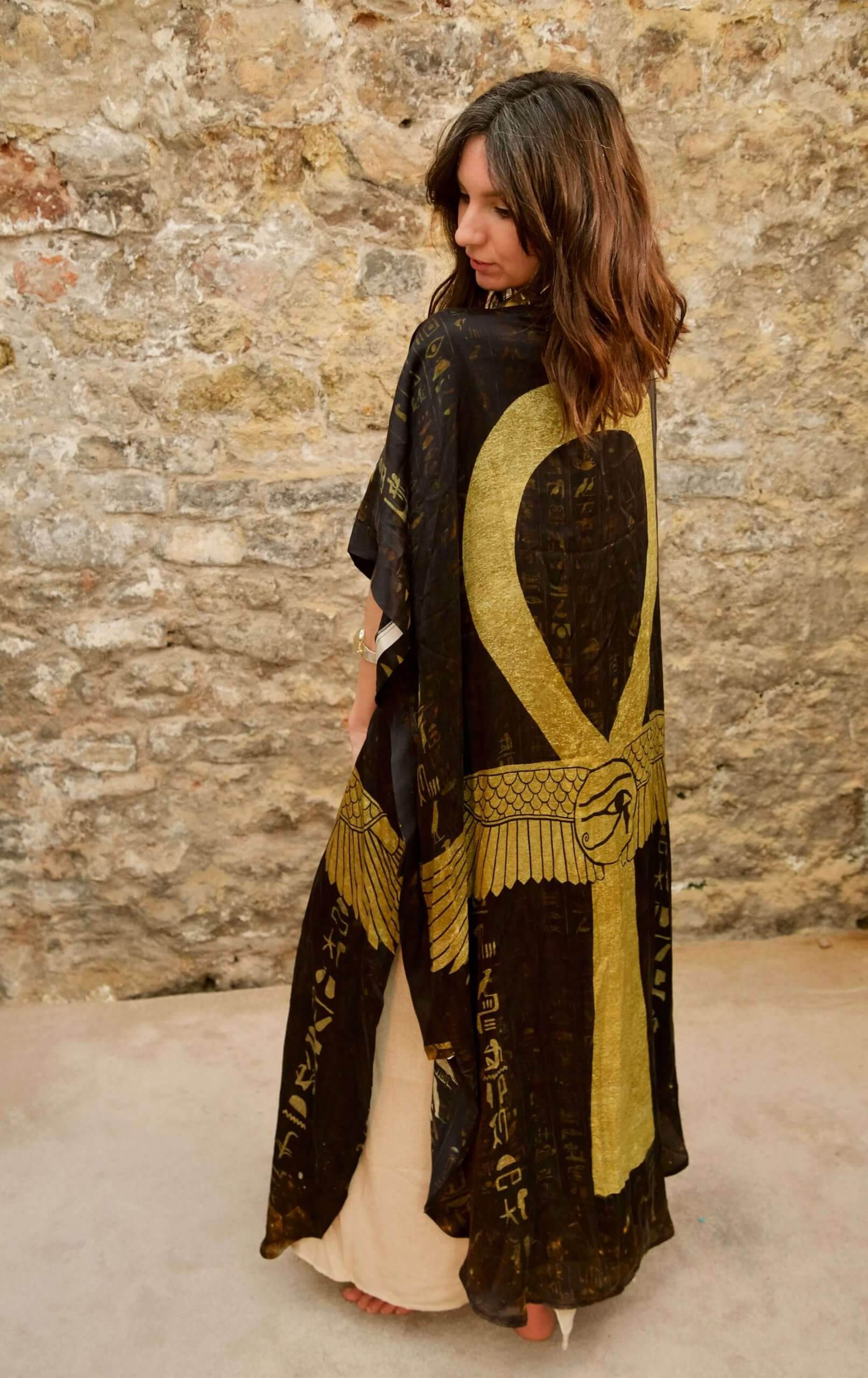 Ankh Codes Black - Silk Kimono image 15