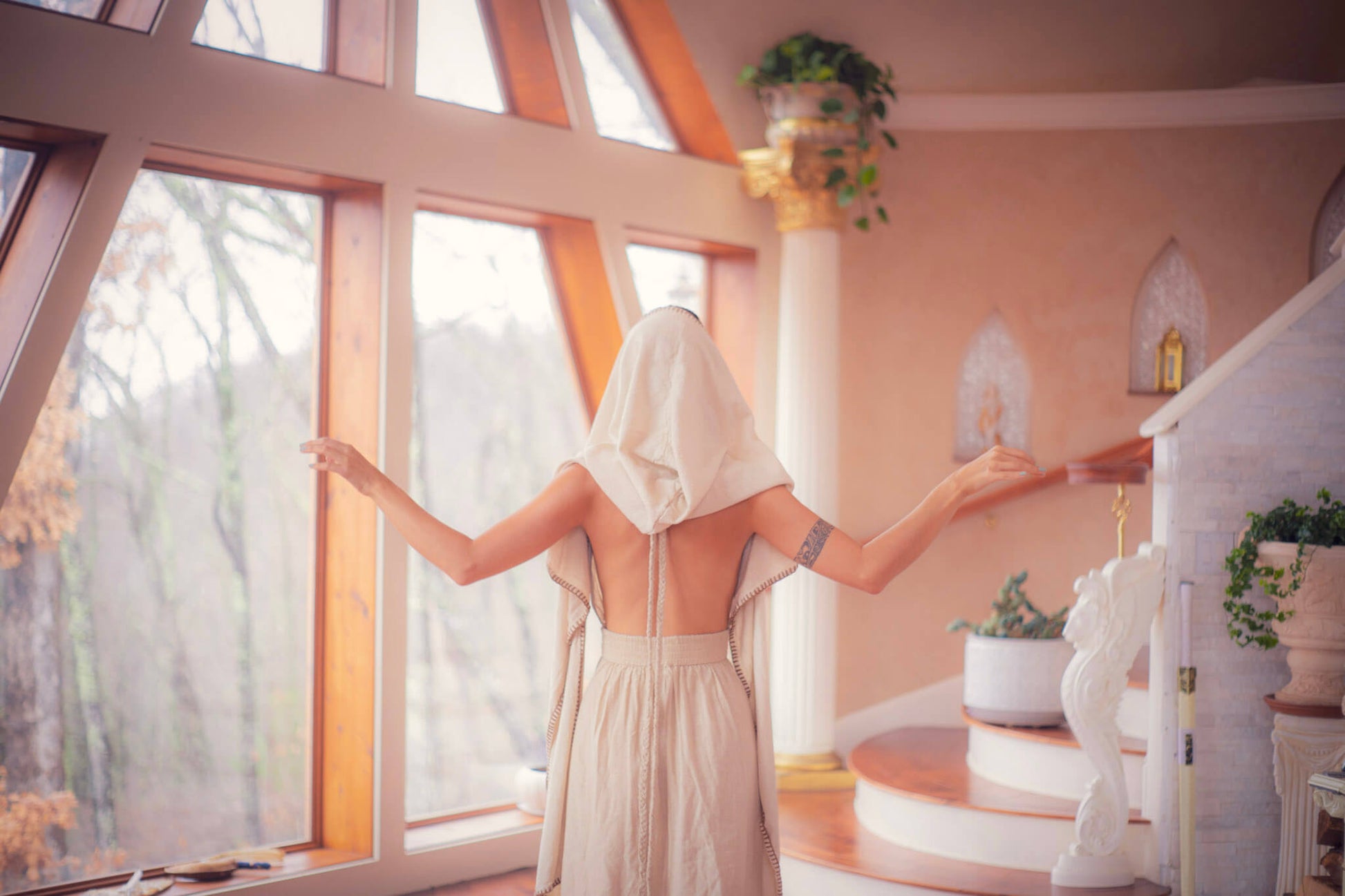 Isis Dress – Raw Silk Sand image 5