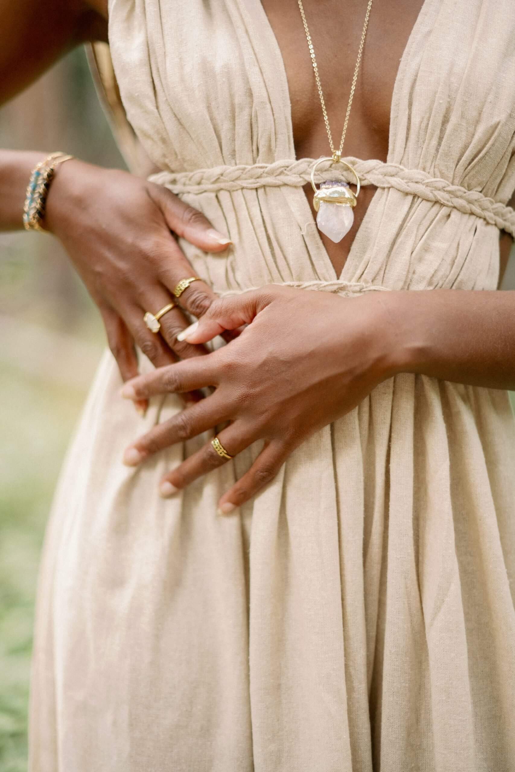 Inanna Dress – Raw Silk Sand image 2