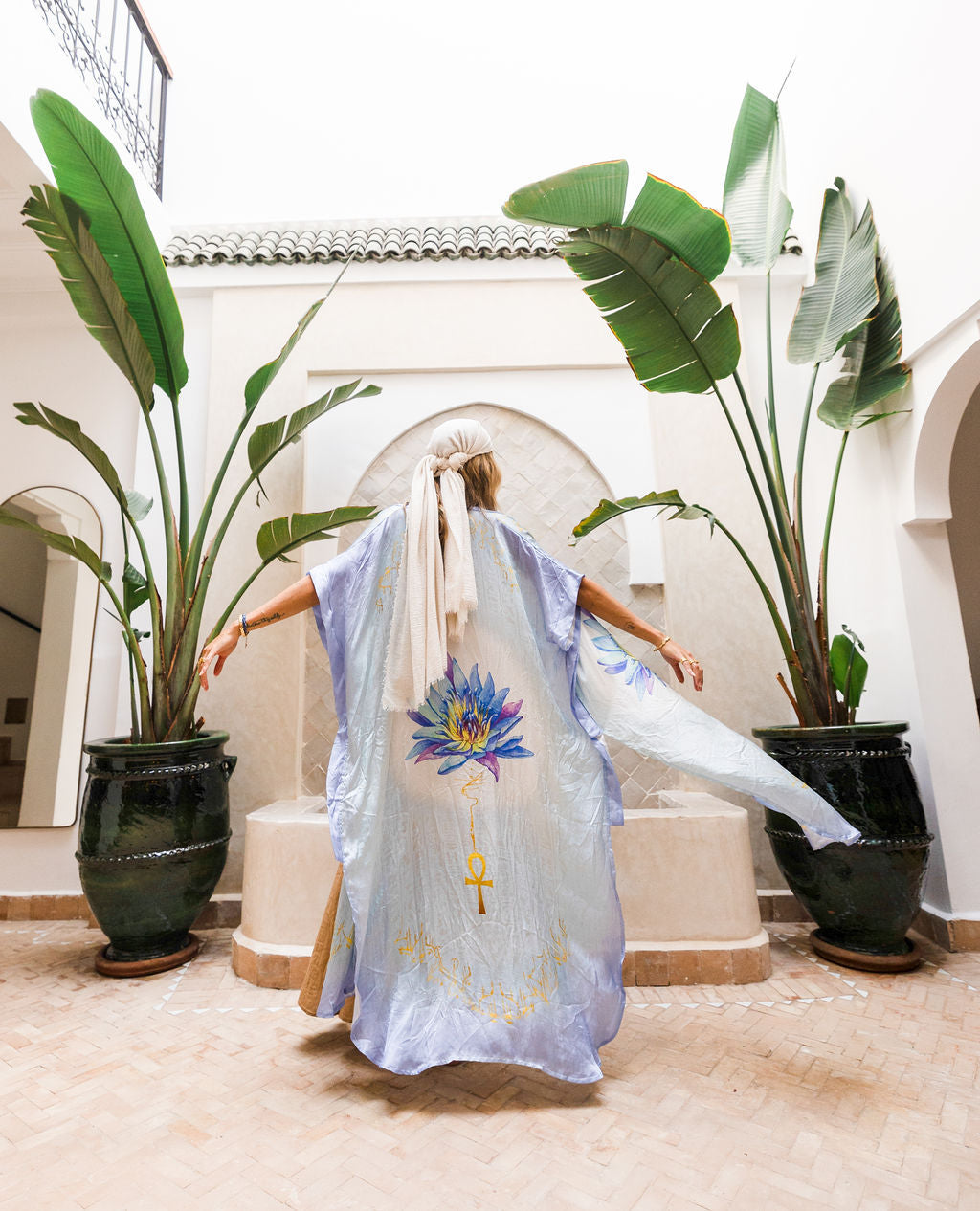PRE ORDER – Blue Lotus Priestess - Silk Kimono