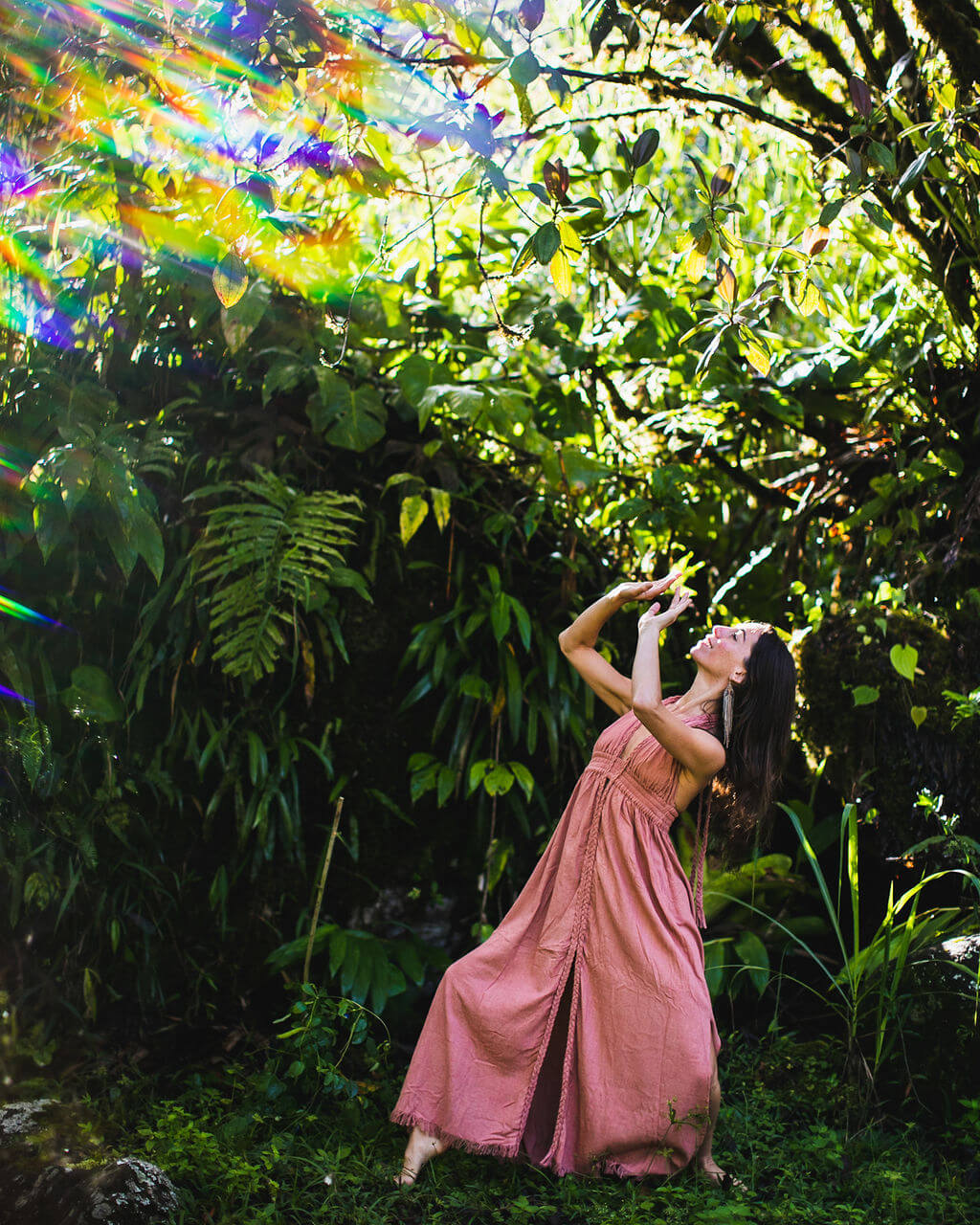 Isis Dress – Raw Silk Dusky Pink image 19