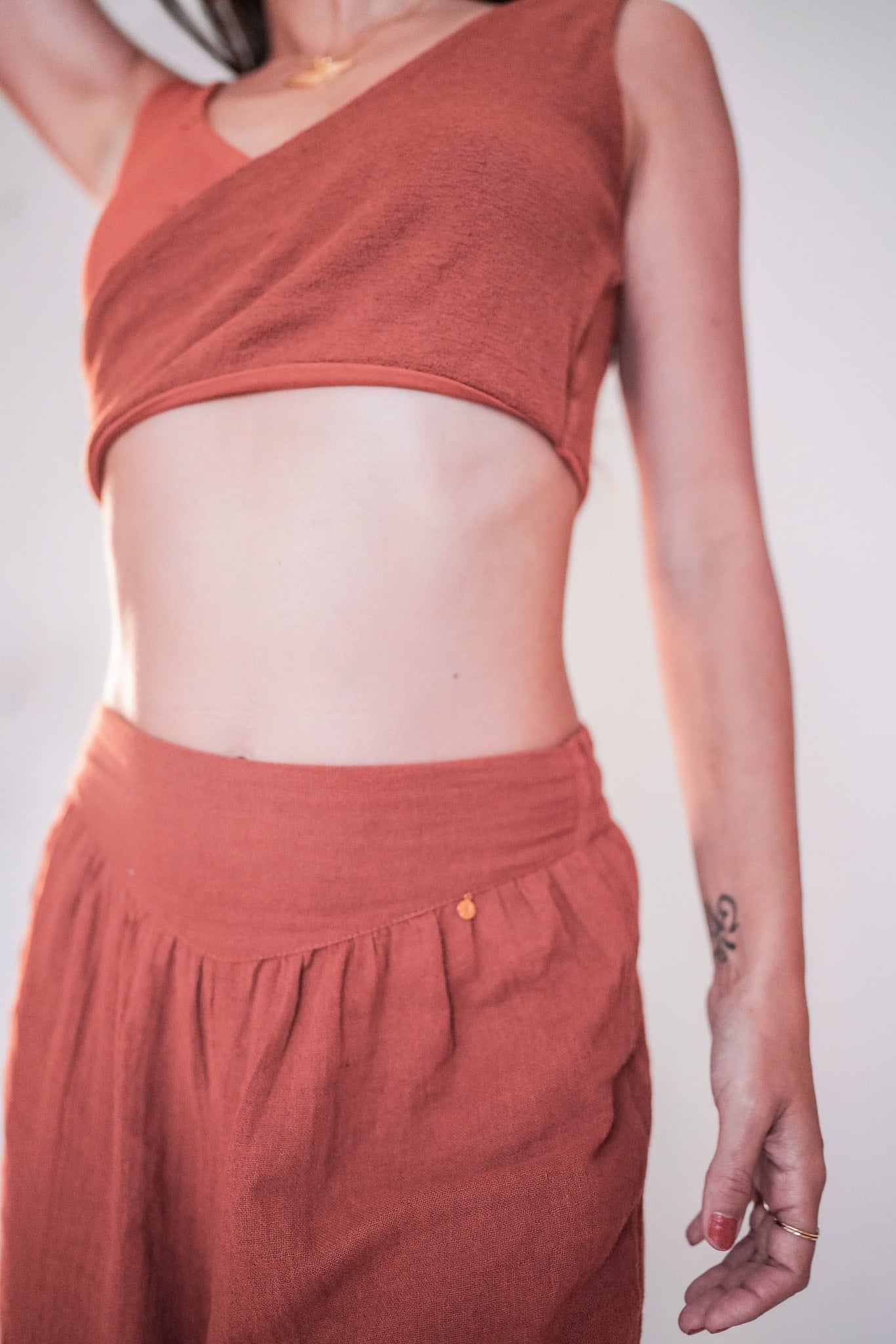 Tayu Pants Terracotta - Nettle Fibre image 4