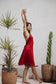 Elegance Ruby Red - Silk Dress image 4