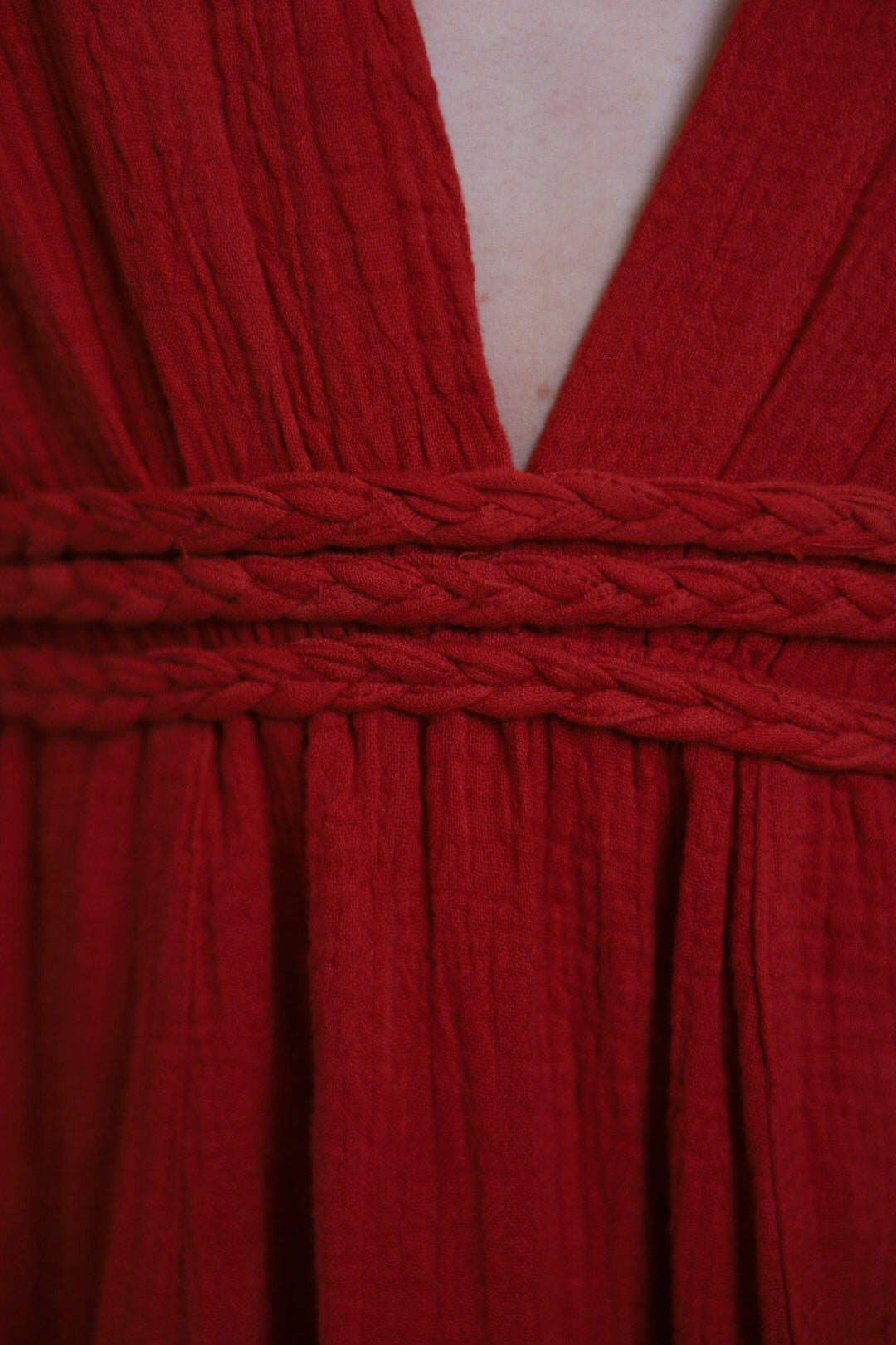 Quedesha Kaftan - Organic Cotton Red