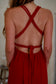 Magdala Dress - Organic Cotton Red