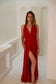 Magdala Dress - Organic Cotton Red