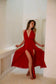 Magdala Dress - Organic Cotton Red