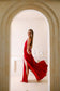 Magdala Dress - Organic Cotton Red
