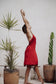 Elegance Ruby Red - Silk Dress image 3