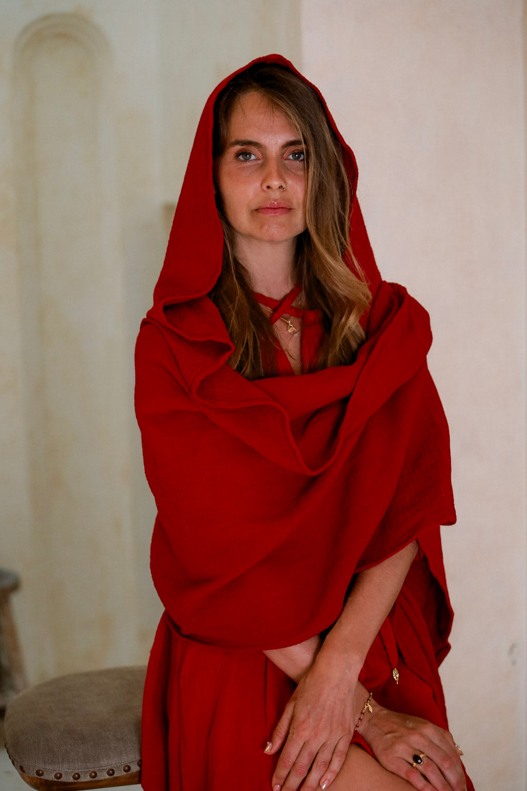 Witch Cloak - Organic Cotton Red