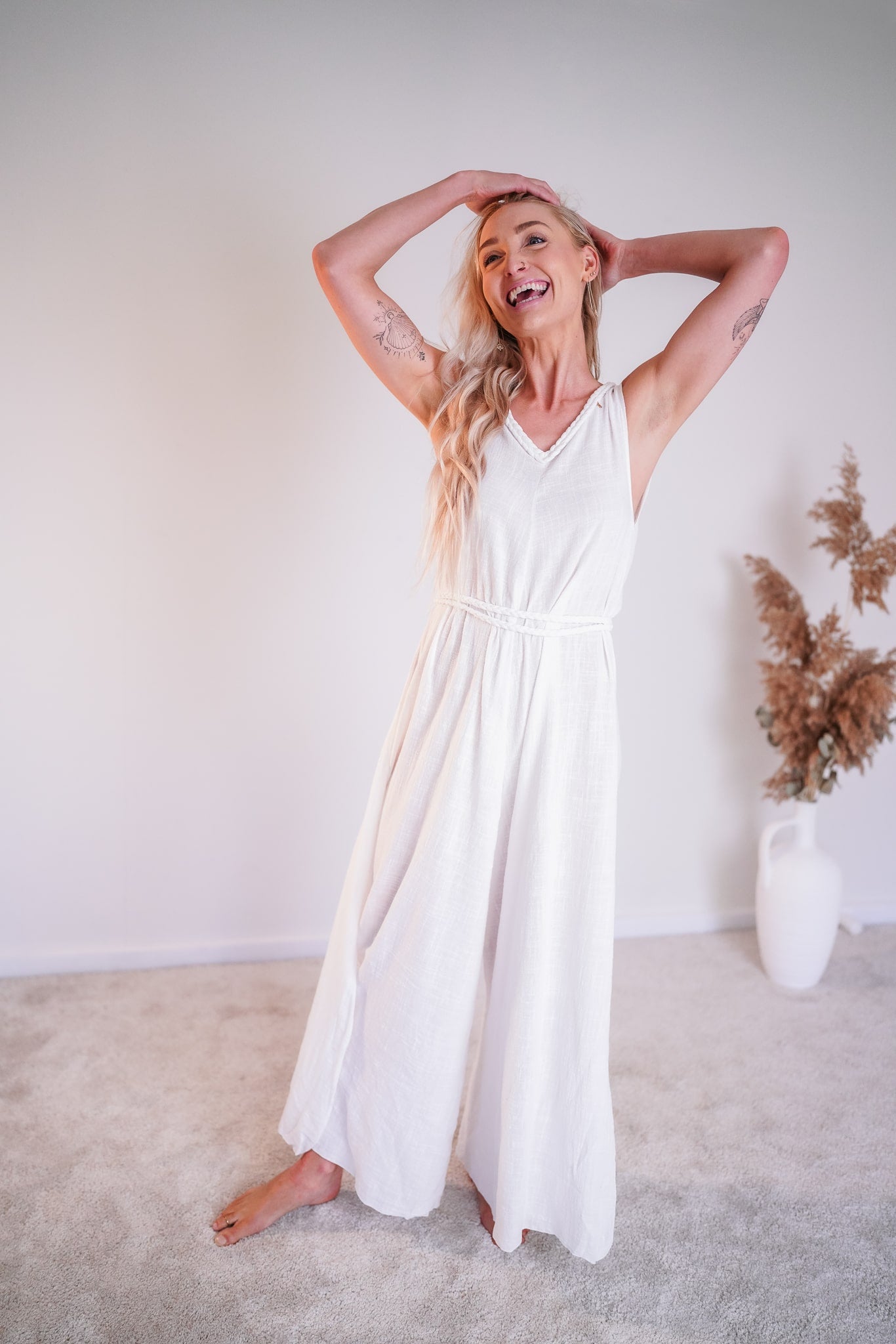 Joysuit White - Cotton Gauze – Nomadica Clothing