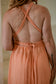 Magdala Dress - Organic Cotton Peach