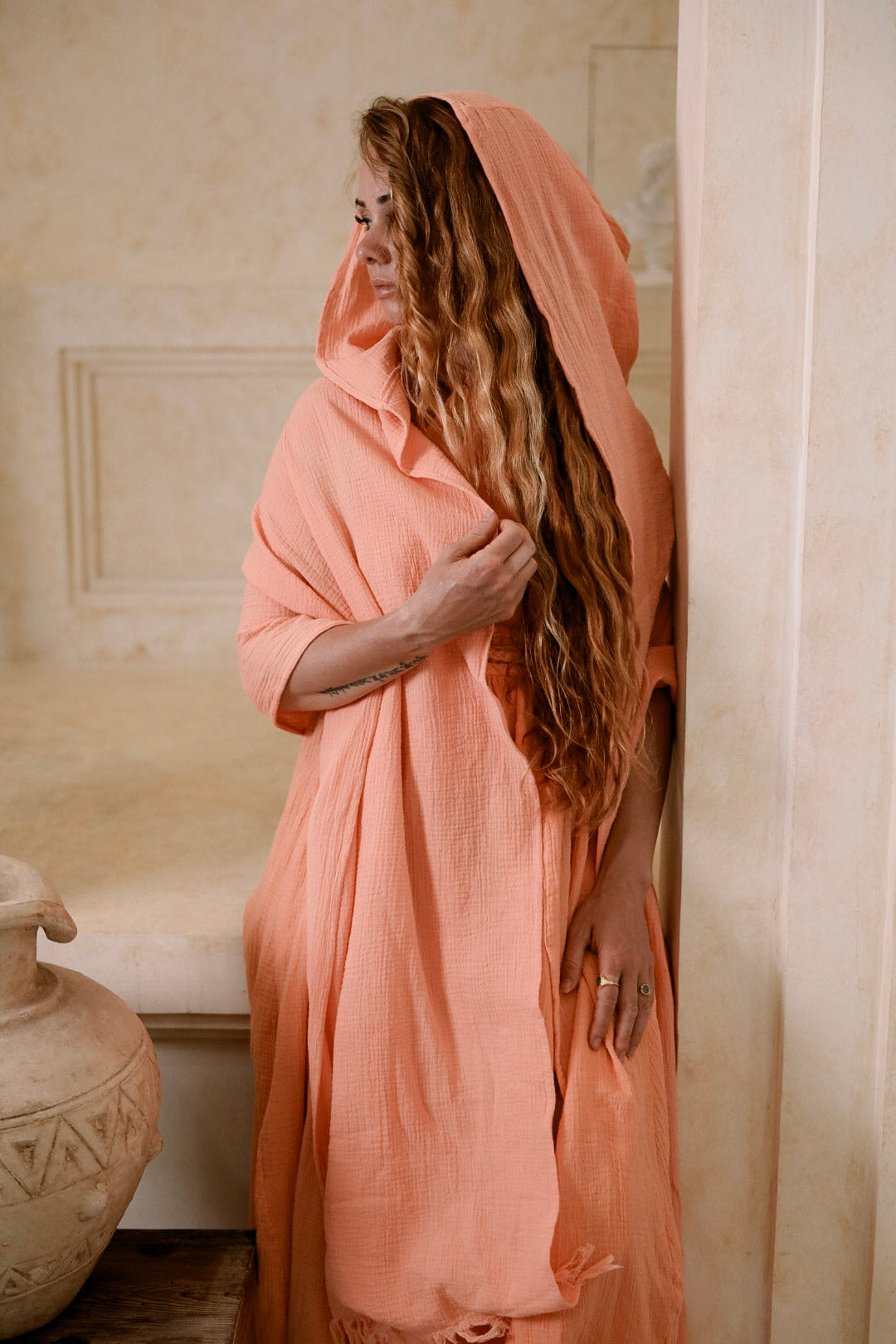 Witch Cloak - Organic Cotton Peach