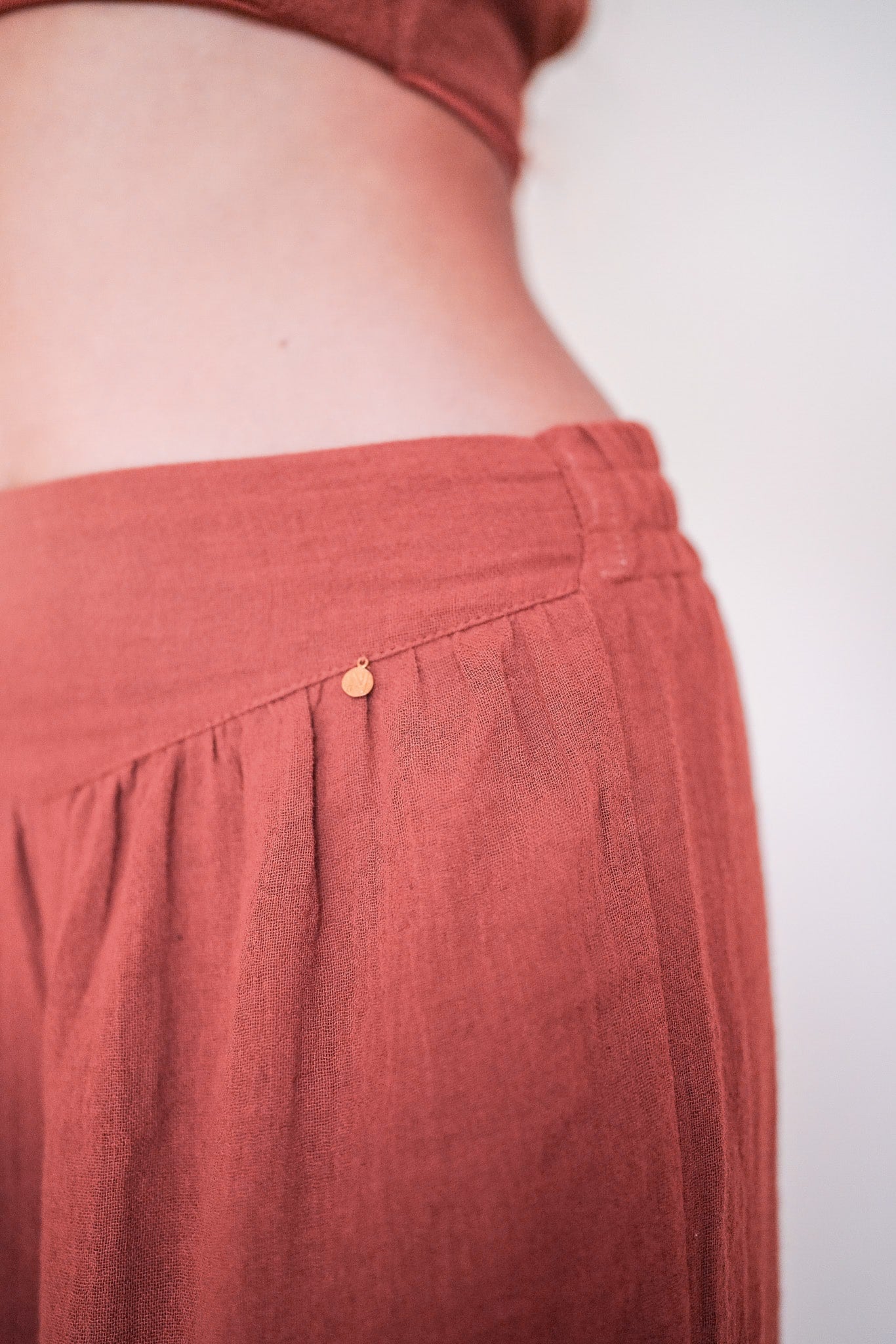 Tayu Pants Terracotta - Nettle Fibre image 6