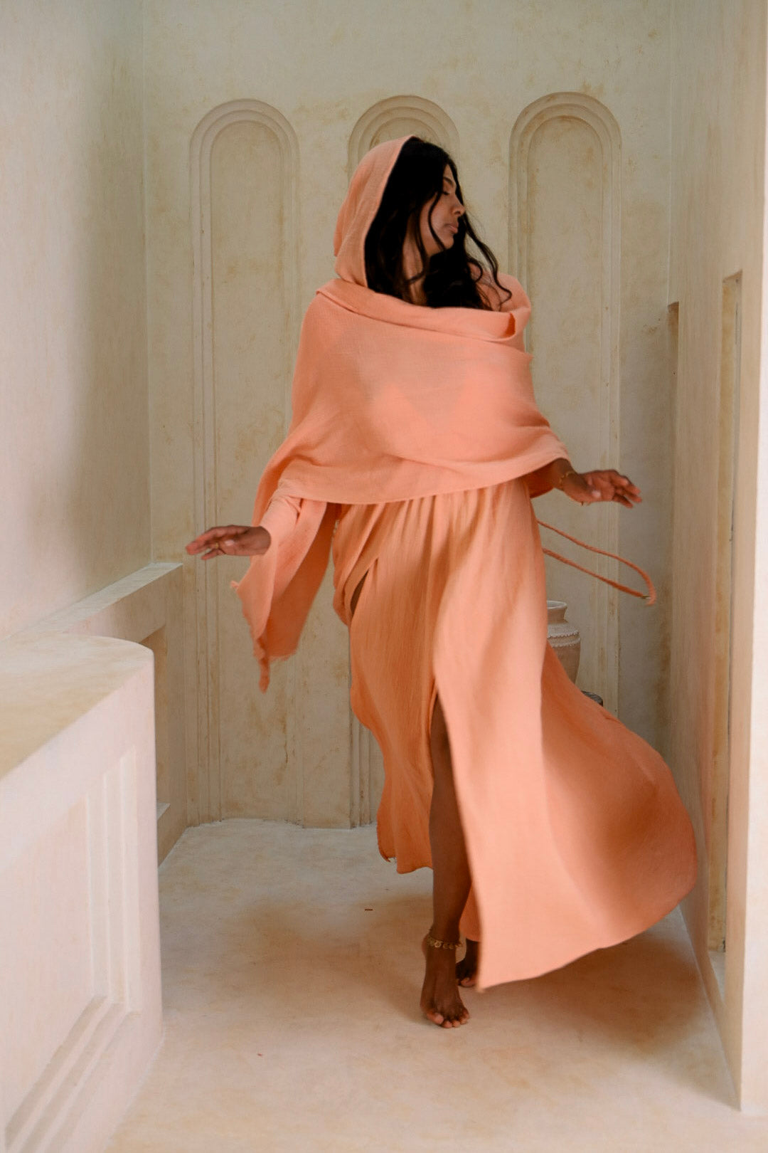 Witch Cloak - Organic Cotton Peach