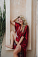 PRE ORDER - Mystic Red Rose Silk Kimono