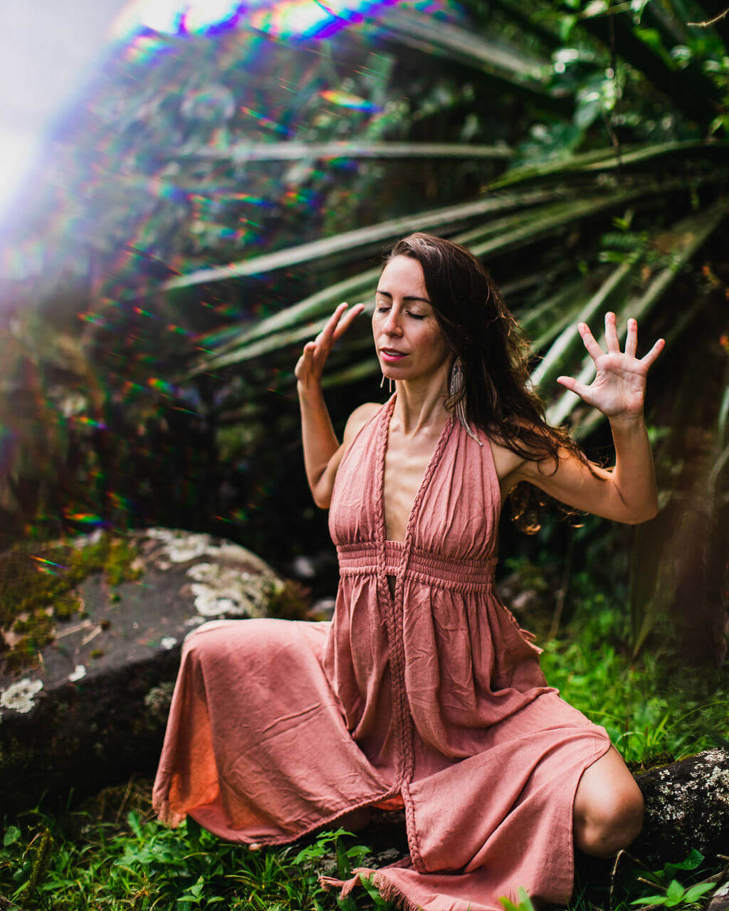 Isis Dress – Raw Silk Dusky Pink image 12