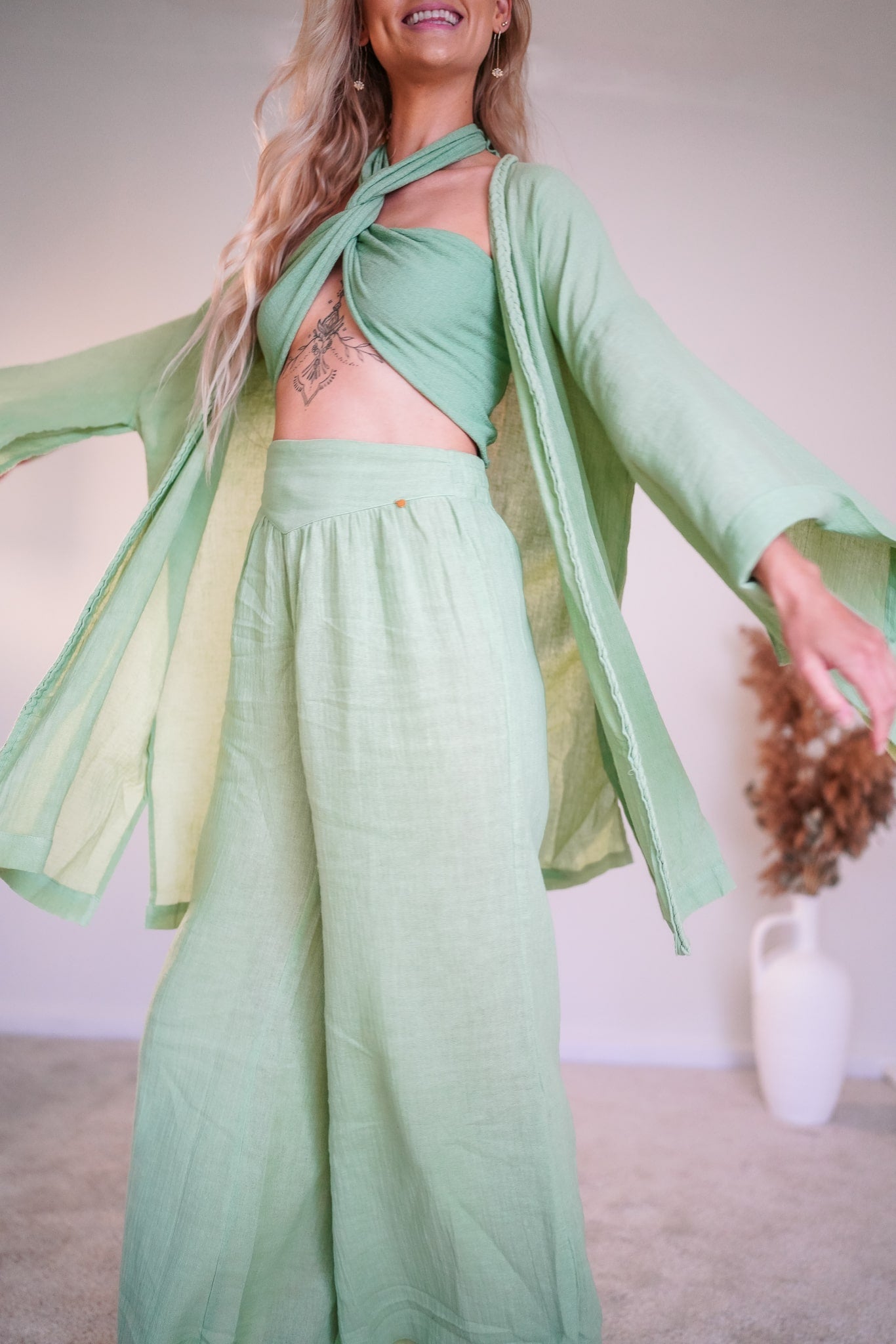 Tayu Pants White - Nettle Fibre image 8