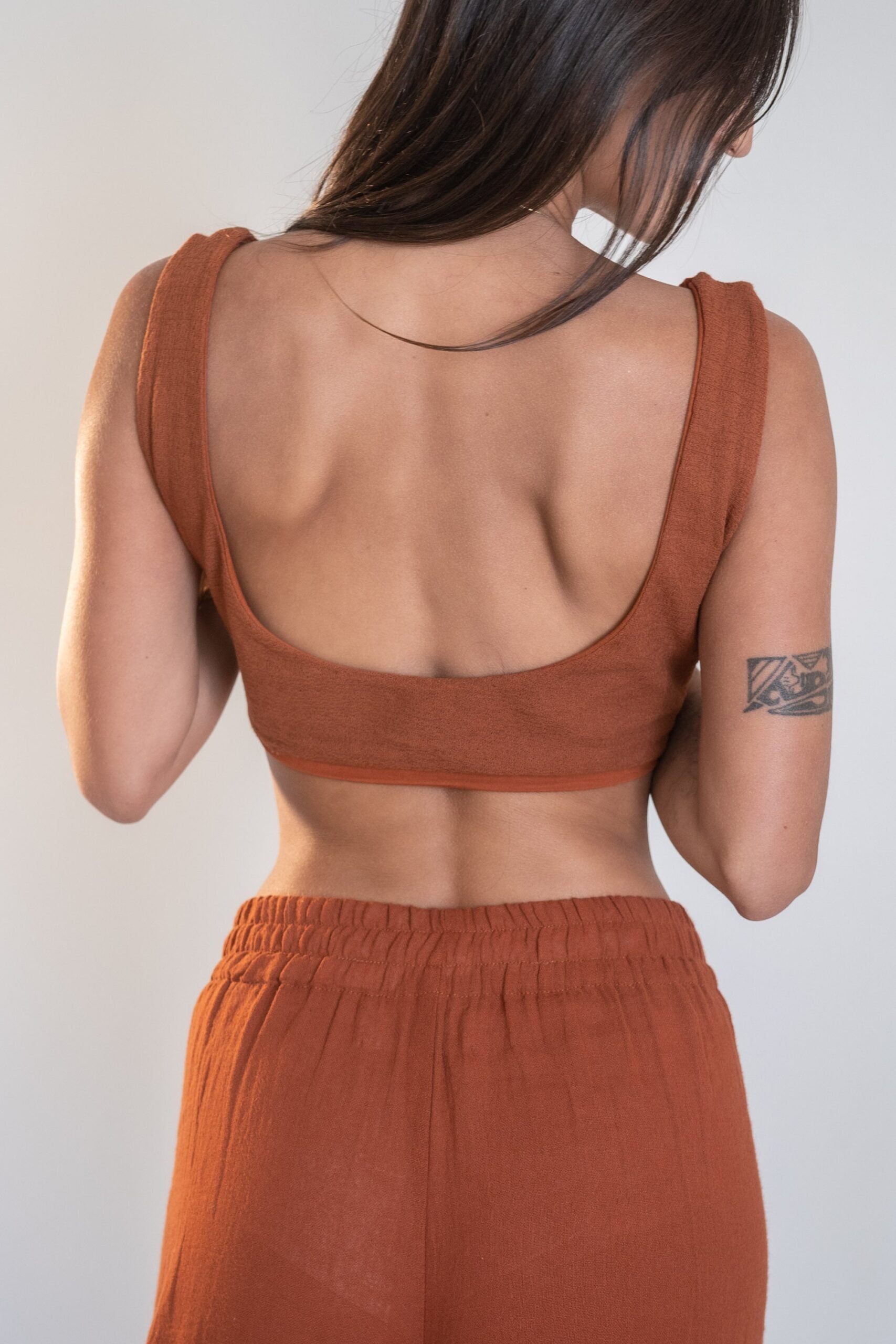 Tayu Pants Terracotta - Nettle Fibre image 2