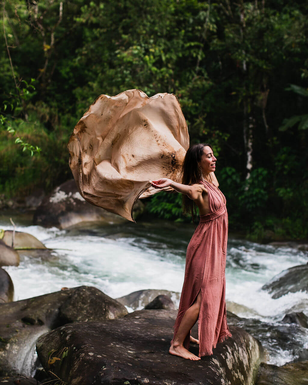 Isis Dress – Raw Silk Dusky Pink image 7