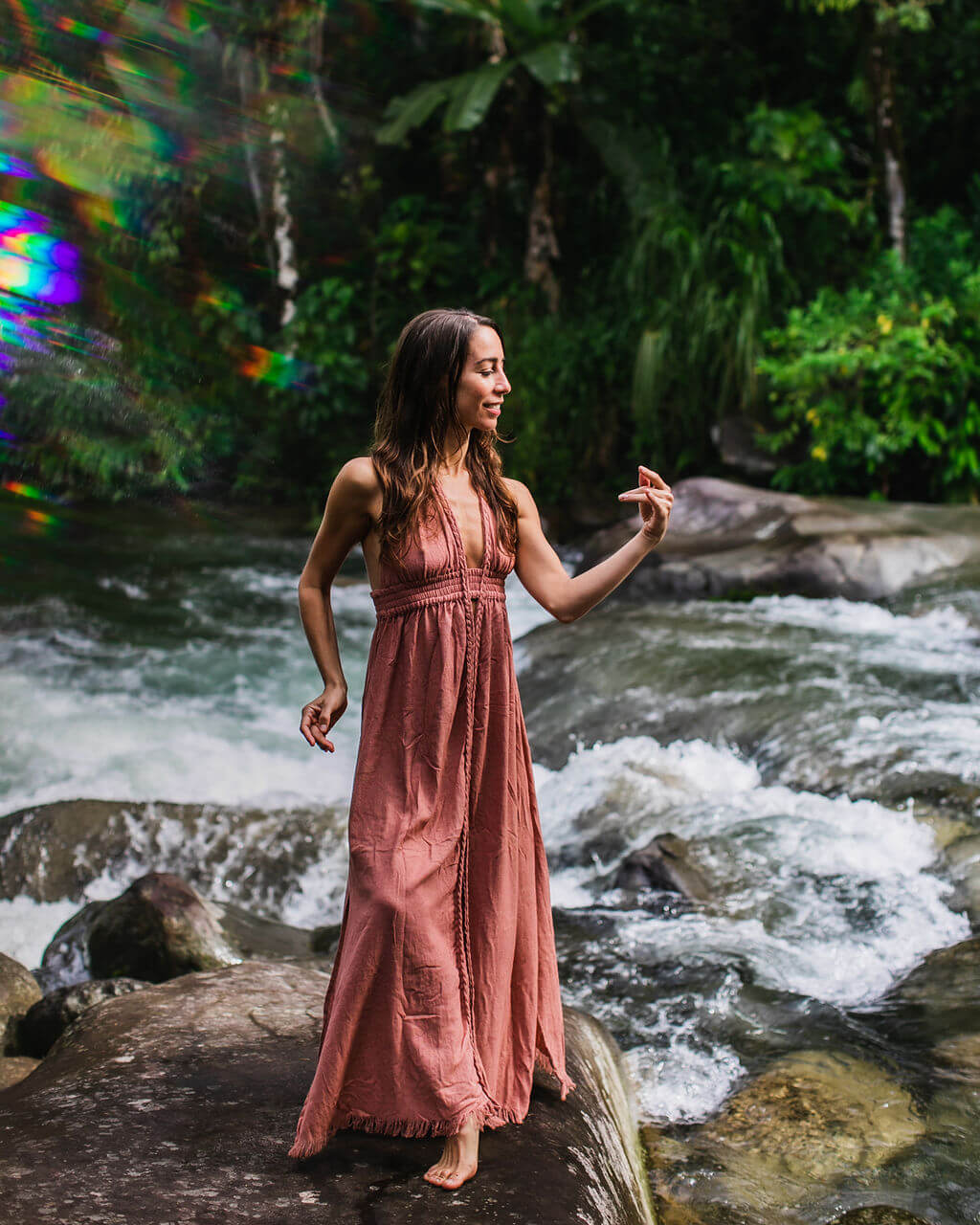 Isis Dress – Raw Silk Dusky Pink image 8