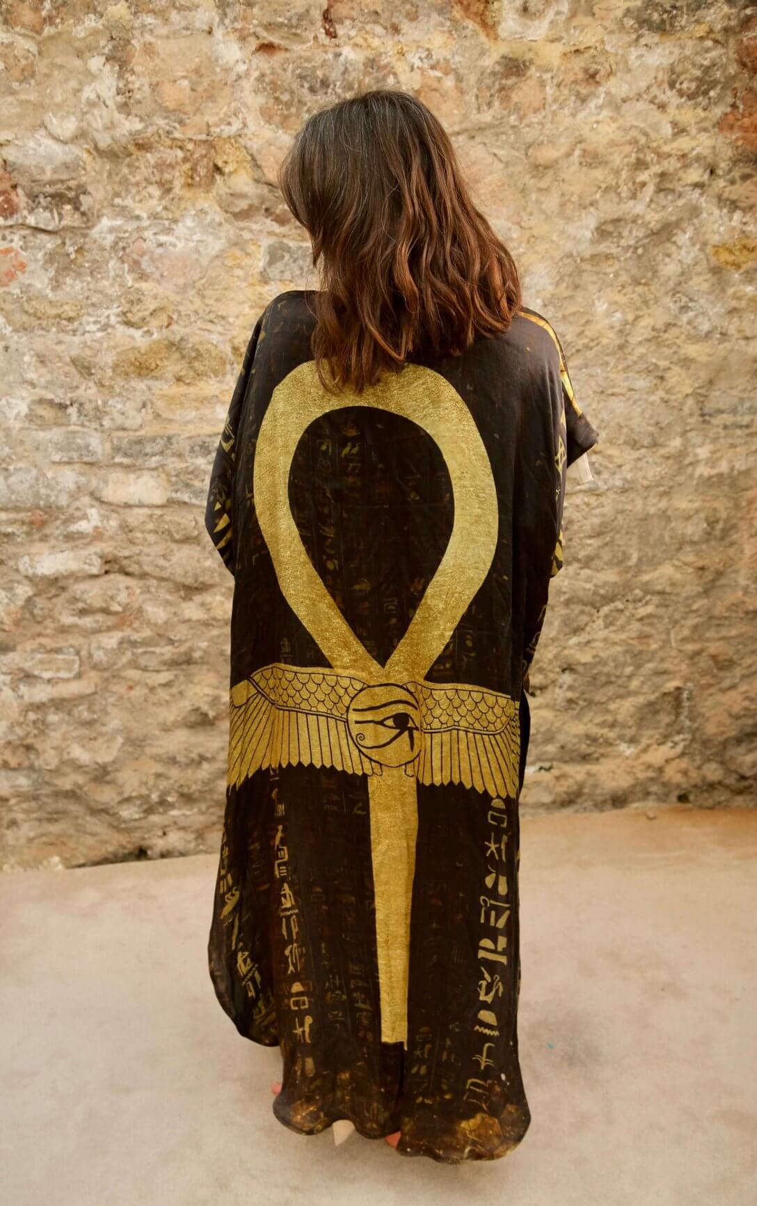 Ankh Codes Black - Silk Kimono - Image 17